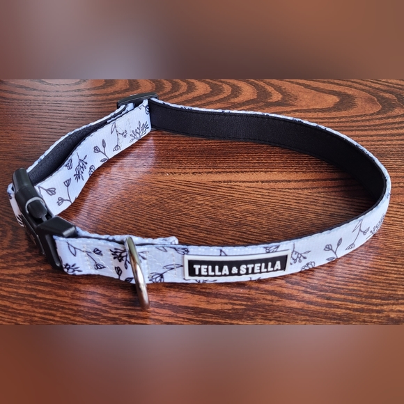 2 /$15 New Tella & Stella Designer Dog Collar Black Baccara Size Large - Picture 3 of 9